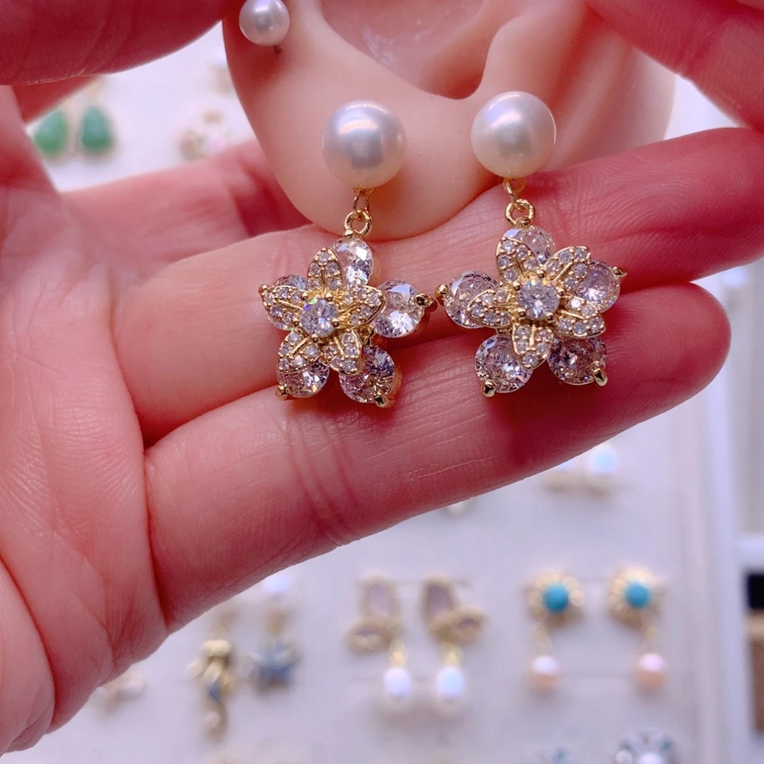 耳饰淡水珍珠合金