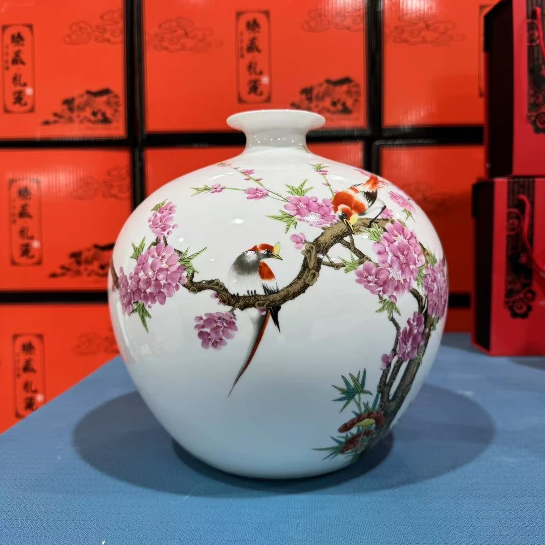水点桃花天球瓶xd