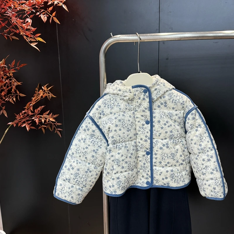 【现货】leomama女童碎花棉服秋冬款棉袄外套洋气外套时尚百搭上衣