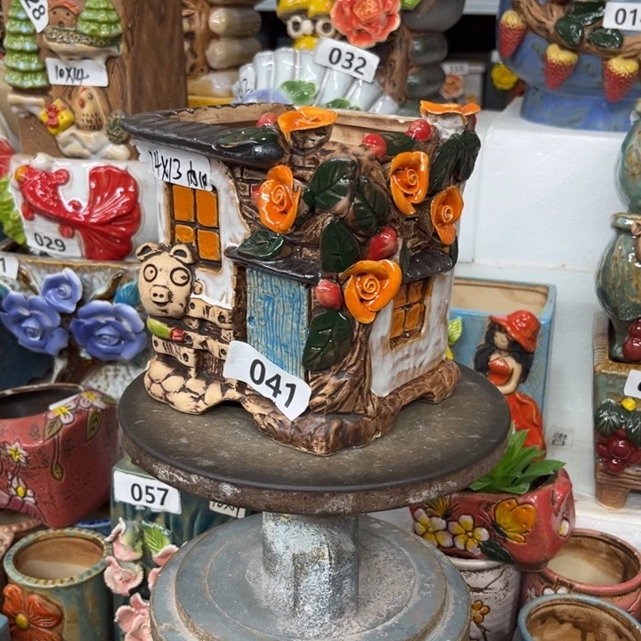 紫砂花盆粗陶材质多肉花盆