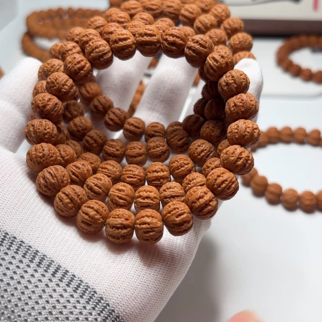 猴头核桃手串雕刻三角蛙蛤蟆头手串