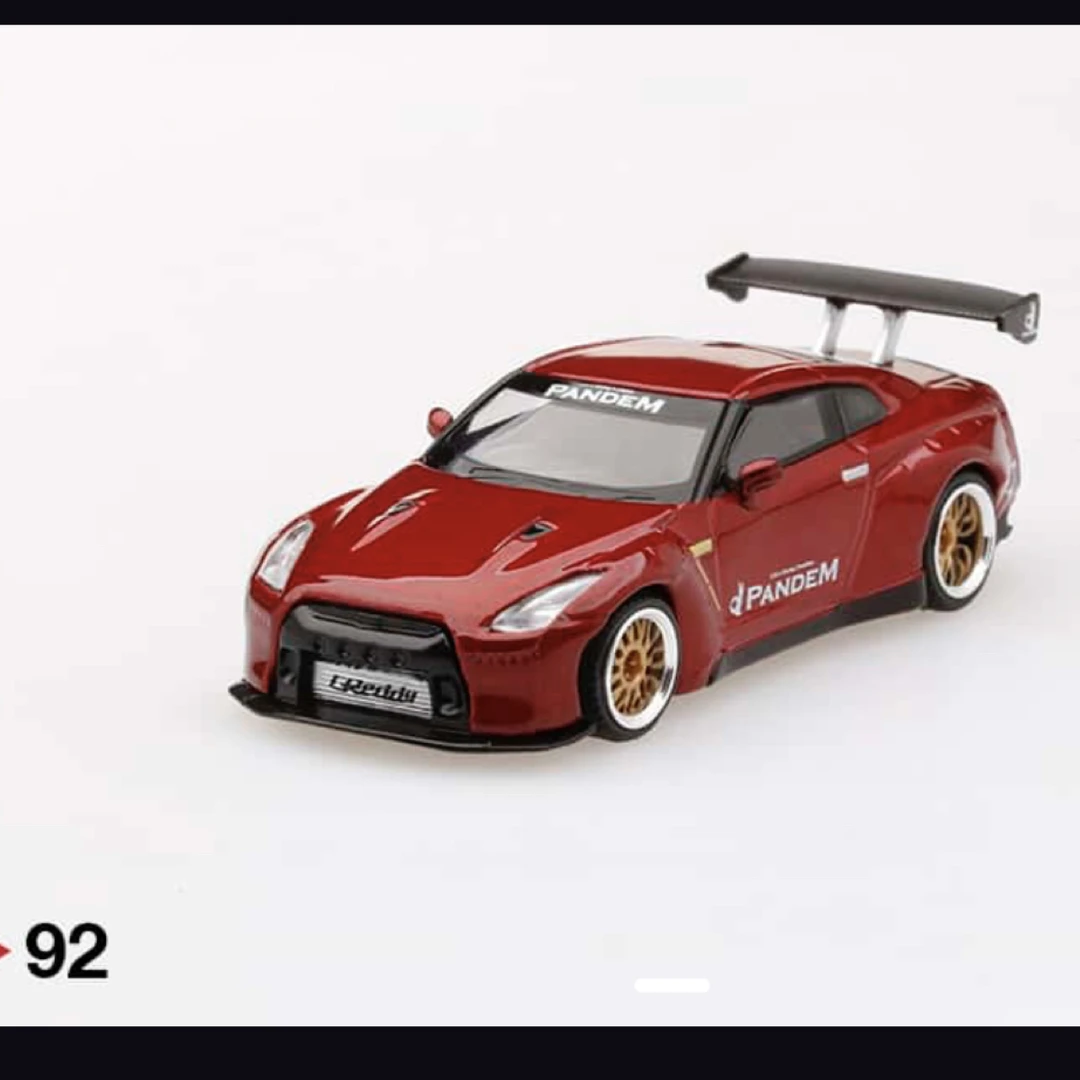 Minigt92号盒装火箭兔红gtr35（1：64合金，全新未拆，不包官瑕）