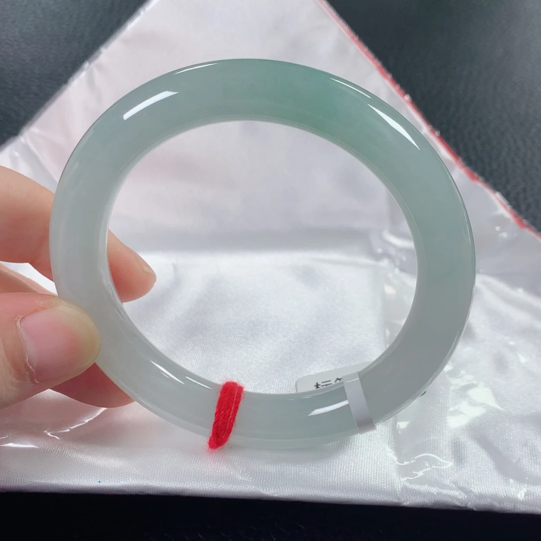 翡翠手镯未镶嵌缅甸天然翡翠手镯54圈口