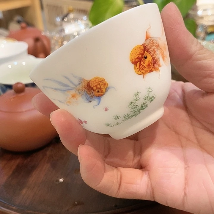 羊脂白玉亚光主人杯