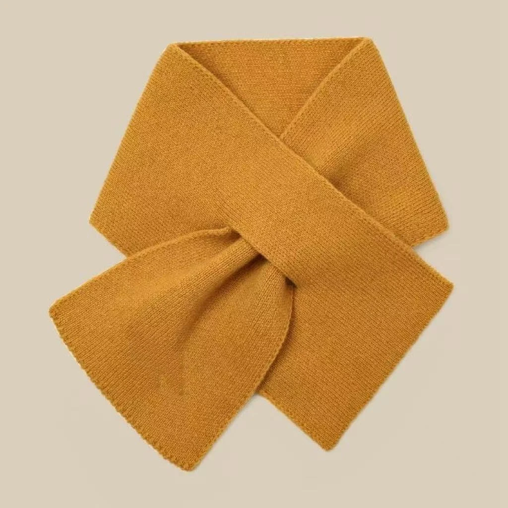 2025秋冬新款针织围脖时尚百搭韩版保暖纯色叠穿纯色慵懒洋气围巾