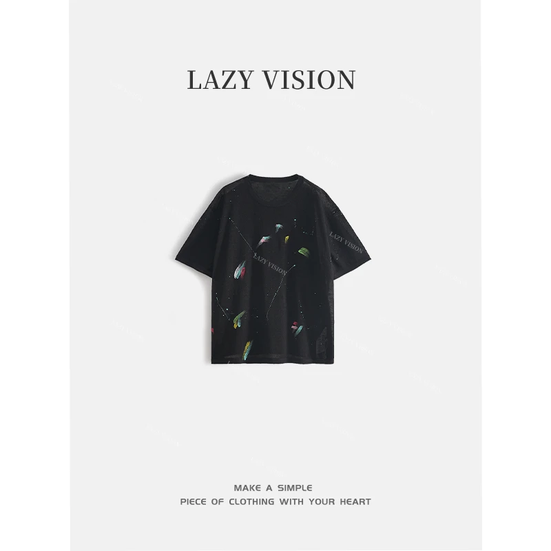 LAZYVISION桑蚕丝‘亚麻’针织T恤ZMD-26445