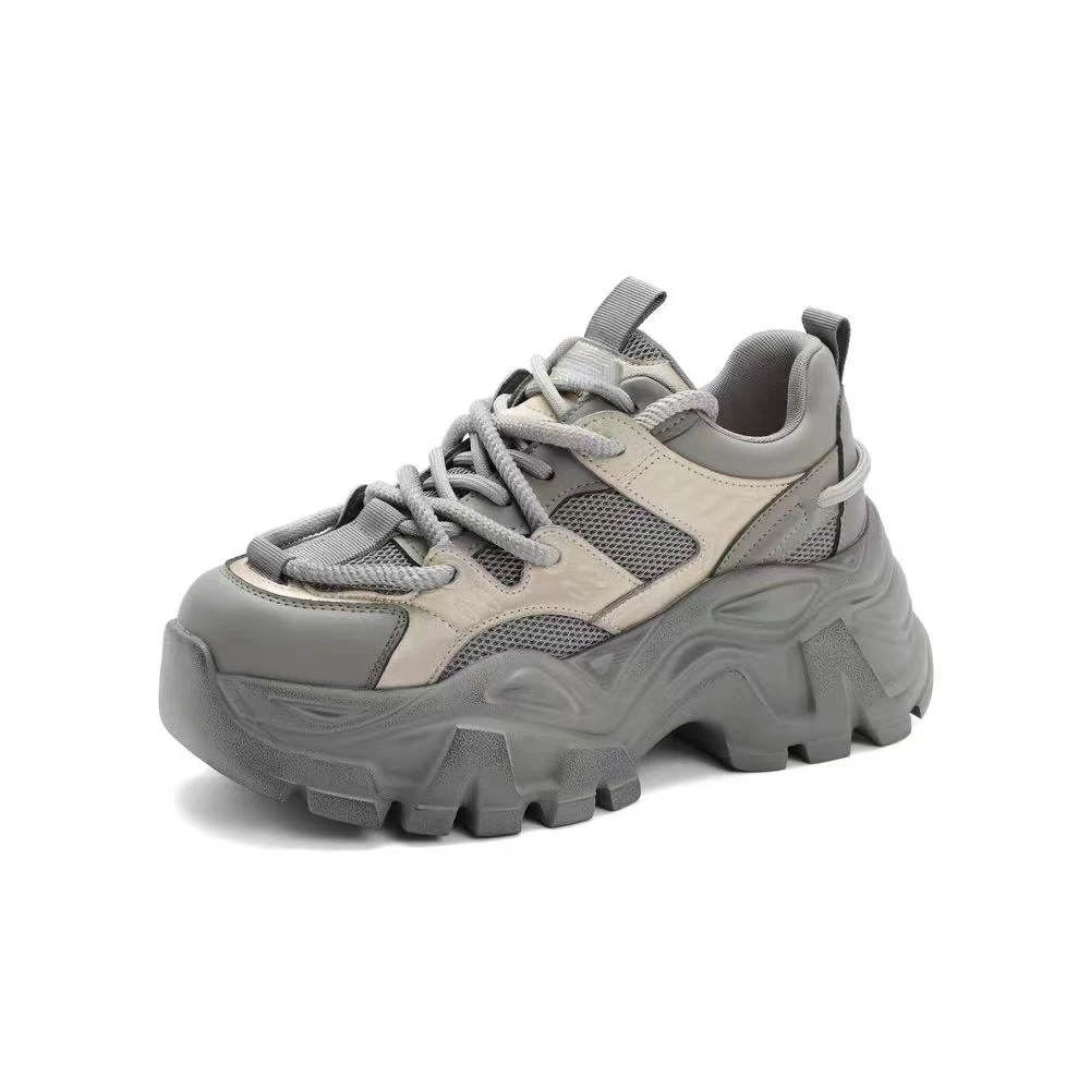 1694 B 复古厚底老爹鞋24新款女款黑色鞋子运动休闲鞋