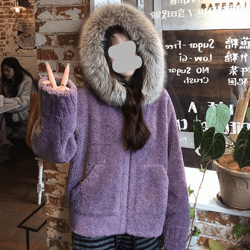 【松绒暖帽】环保毛云朵颗粒绒羊羔毛厚款短外套