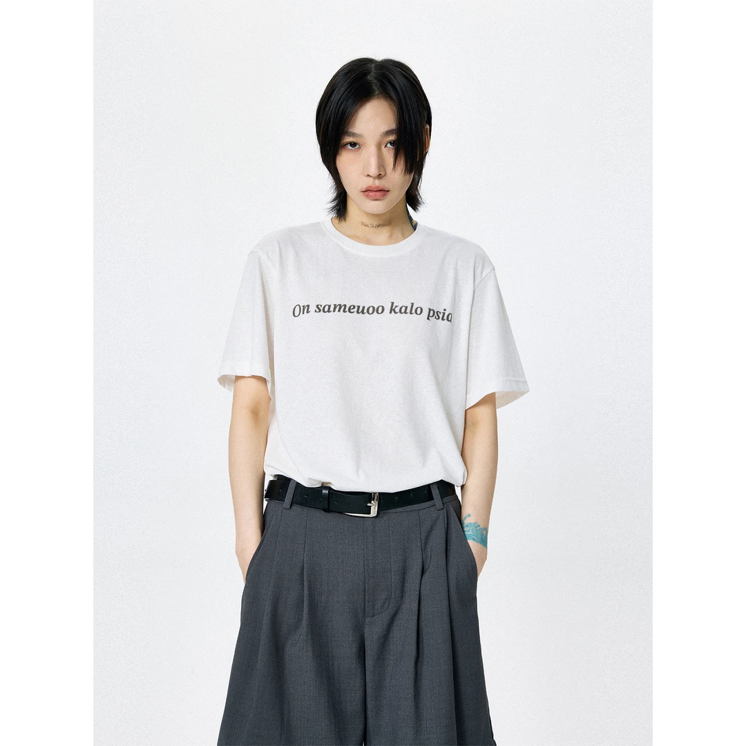 SAMEUOO散养文化「楚门世界」短袖t恤夏季休闲户外圆领印花上衣