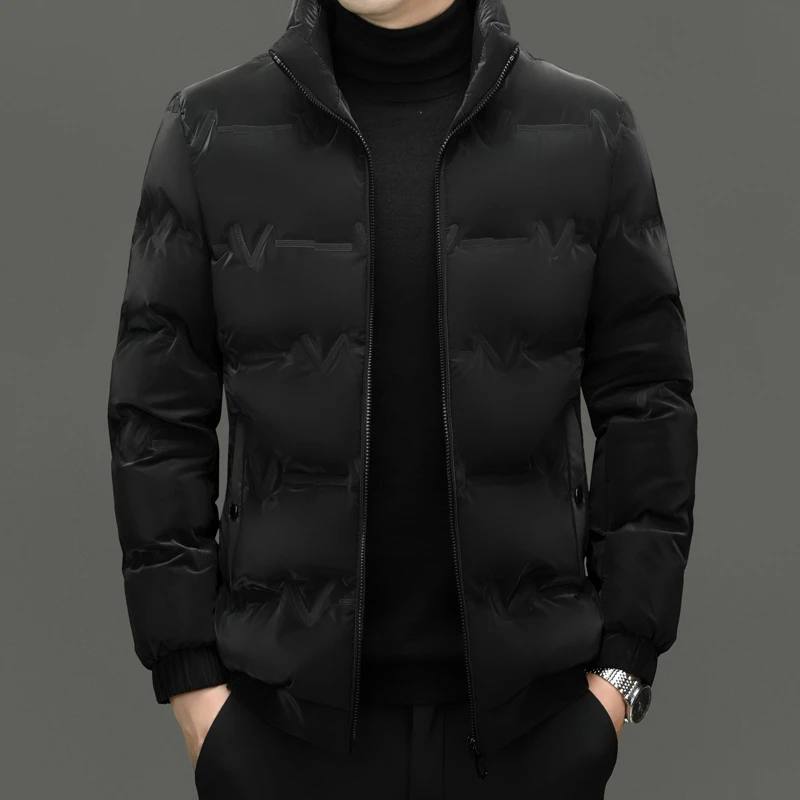 秋冬厚款男士加厚棉衣立领短款保暖棉服中年商务休闲棉袄爸爸外套