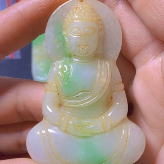 白玉菩提吊坠摆件