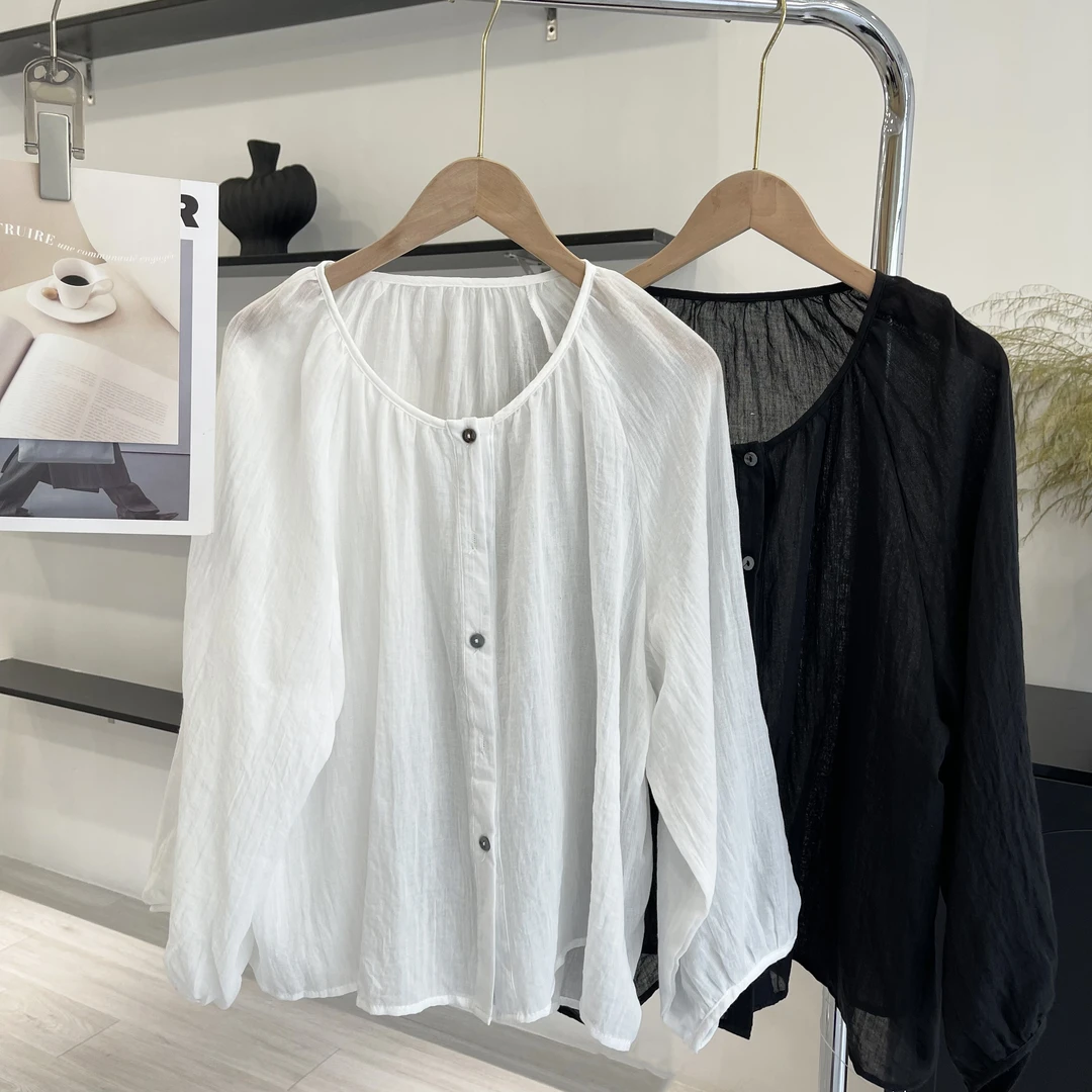 芊芊大码春季新款轻薄防晒衬衫宽松显瘦百搭休闲上衣【JQ73001】