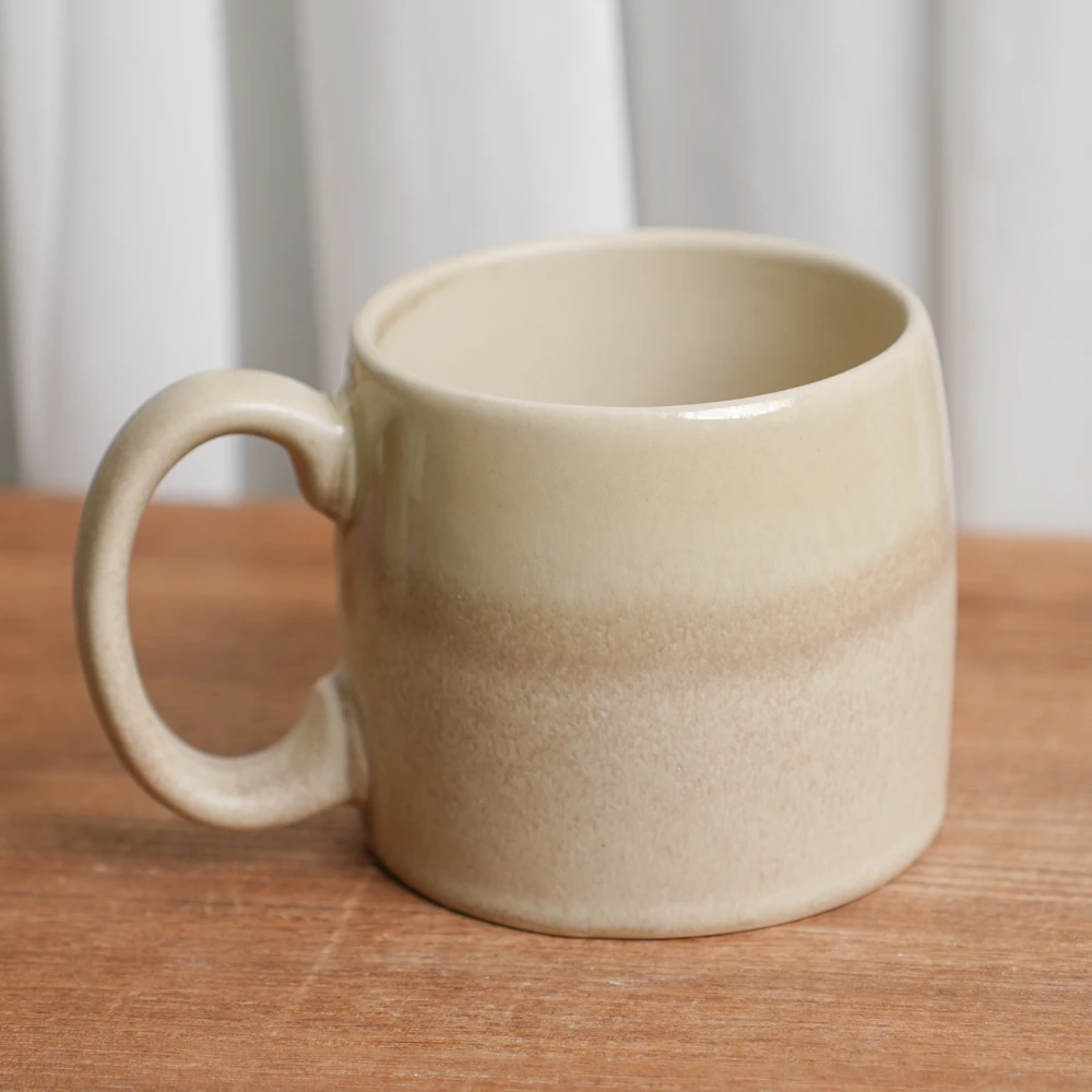 【瑕疵】陶瓷杯子家用喝水杯高颜值高级感大号带把杯LM右