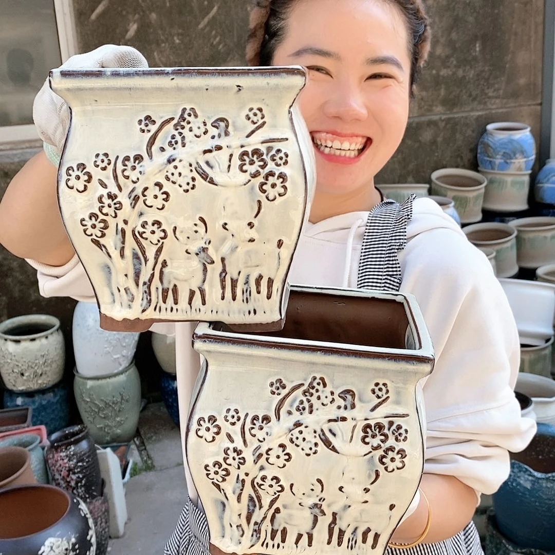 紫砂花盆正品口15高16