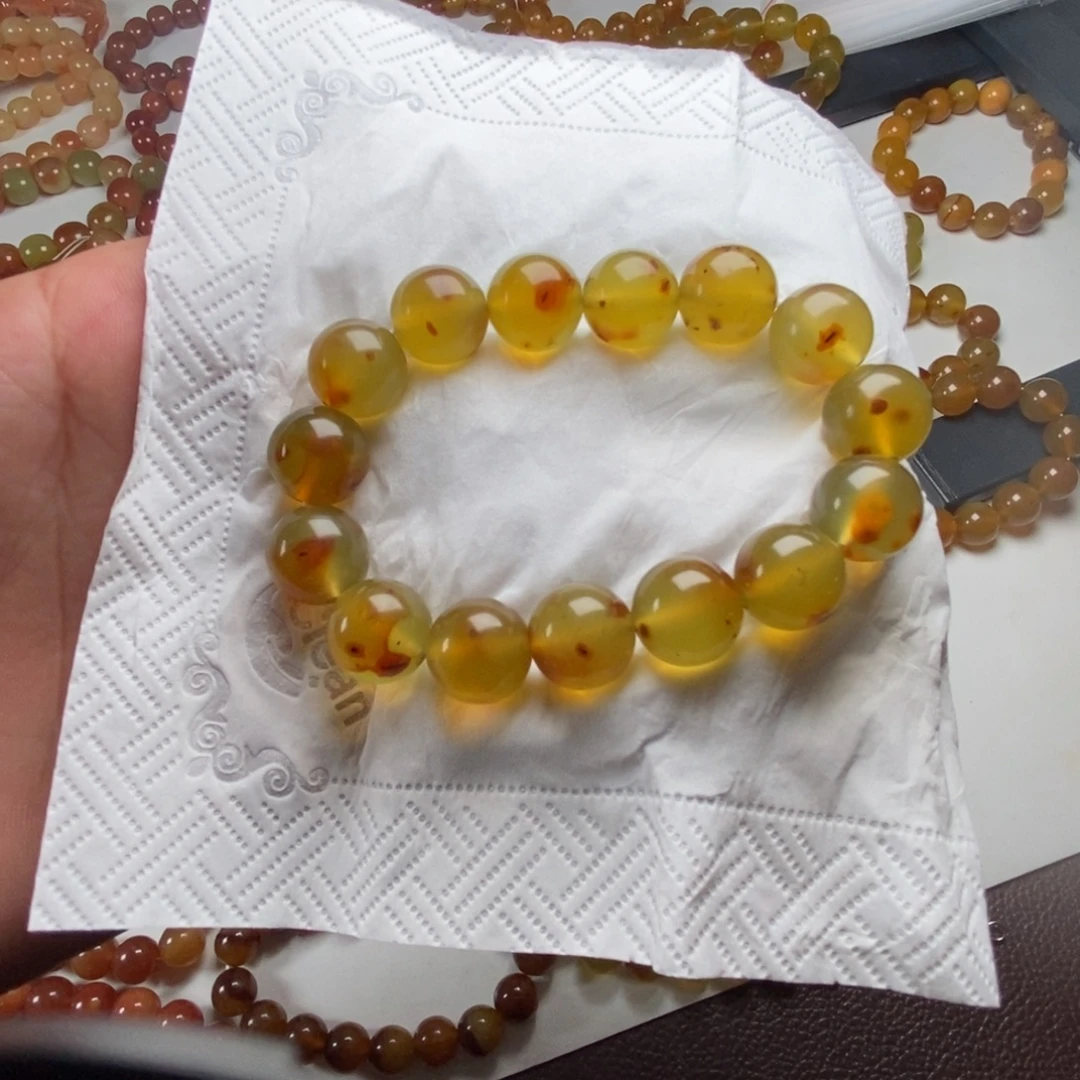 蛇纹石玉未镶嵌手链花玉卡14无科技