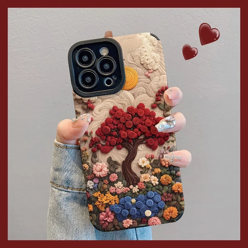 拼色花朵玫瑰适用苹果16手机壳华为70荣耀小米15瞳眼皮纹VIVO防摔