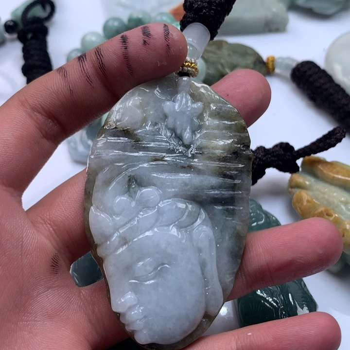 颈饰未镶嵌翡翠保真天然a货翡翠