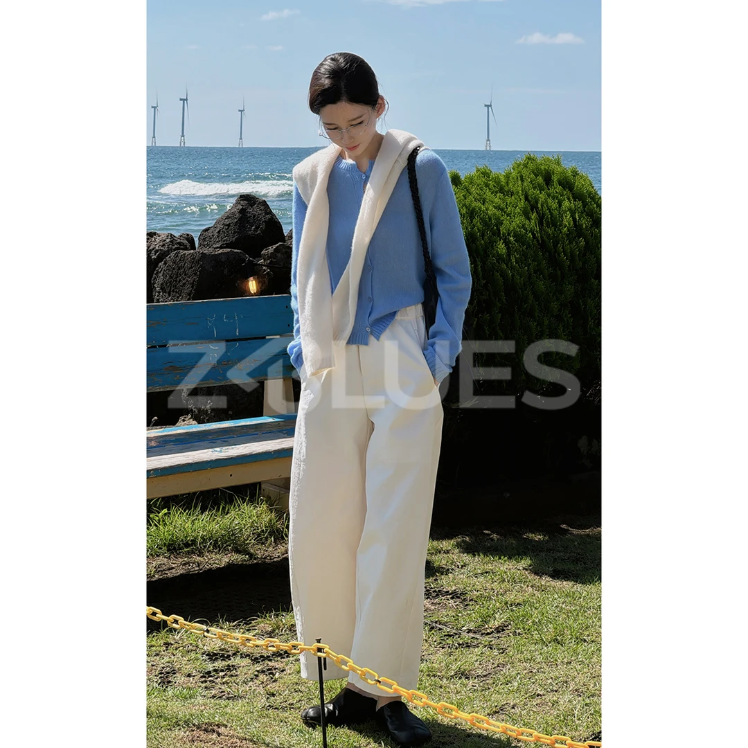 Z.blues【小暖炉】秋冬温暖康宝莱丝羊绒针织衫YZALM7054