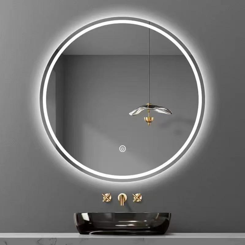 智能镜浴室镜梳妆台带灯梳妆镜酒店装修LED灯触摸免钉玻璃镜片