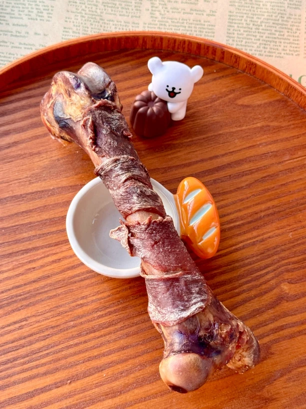鸭肉绕羊棒骨｜手工宠物零食0添加 狗狗磨牙