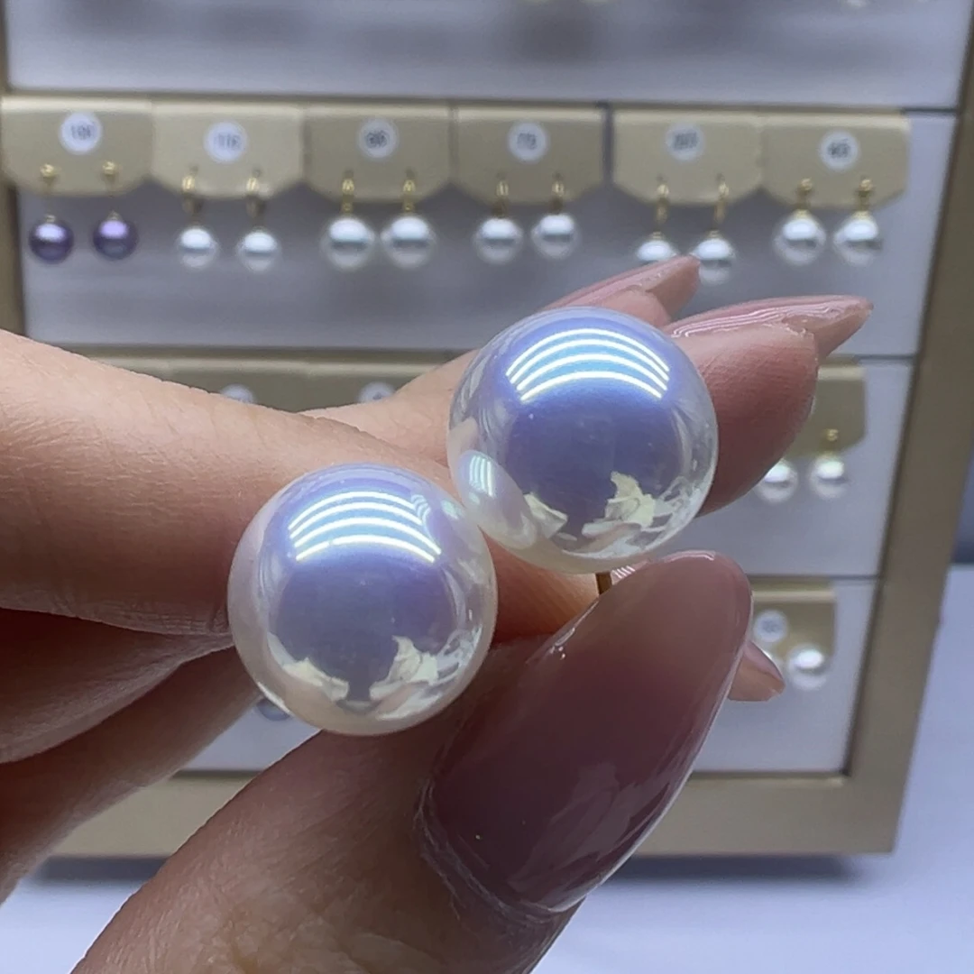 18K金镶嵌耳饰淡水珍珠