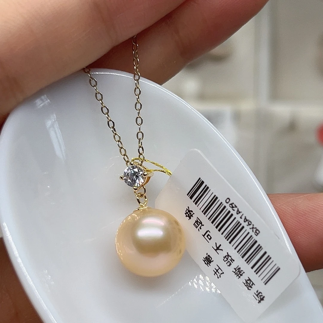 无非金属S925银淡水珠吊坠（微瑕）11+mm