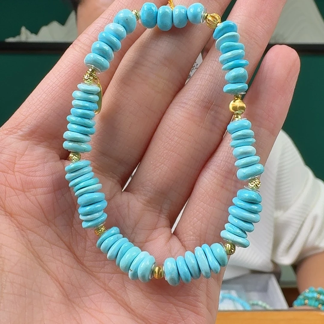 绿松石18K金镶嵌珠宝奇石