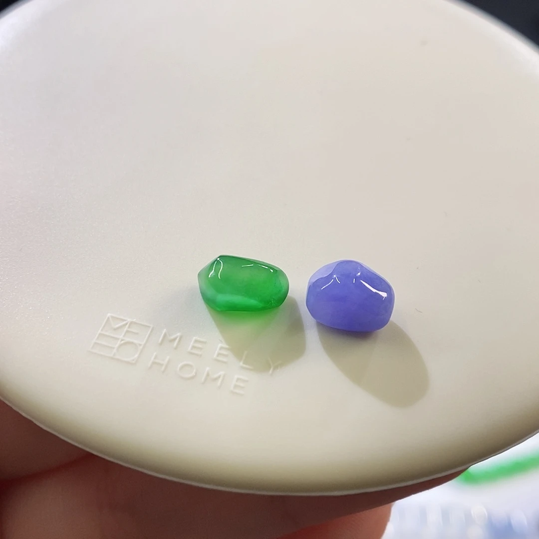 未镶嵌挂件翡翠双彩裸石