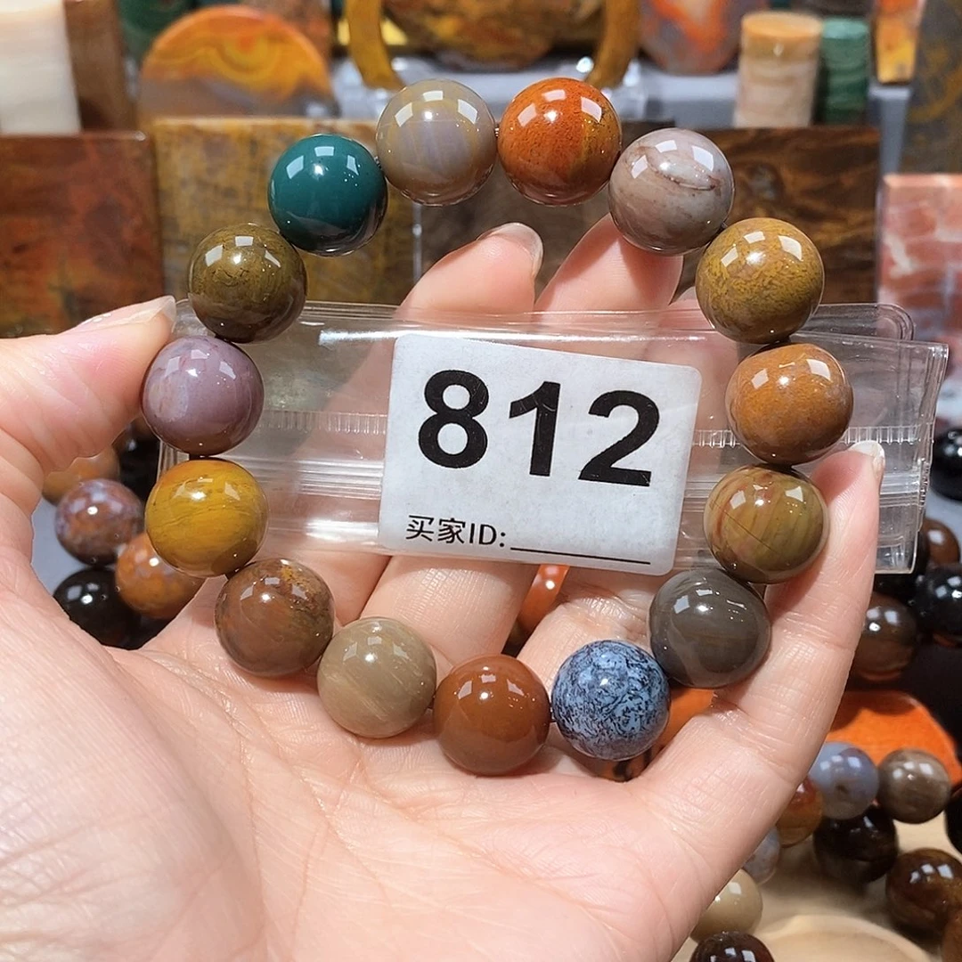 硅化玉天然北票硅化玉手串未镶嵌