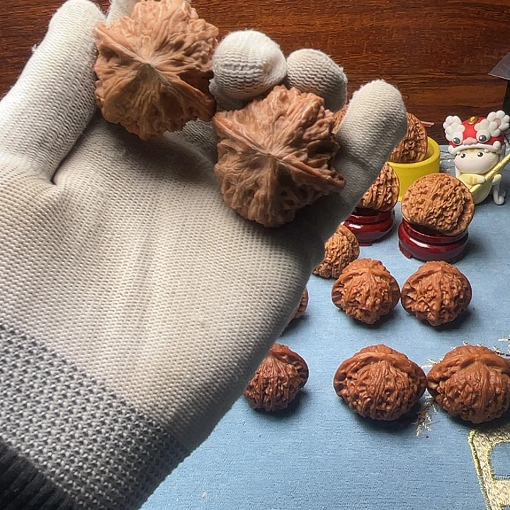 文玩核桃把件40磨盘