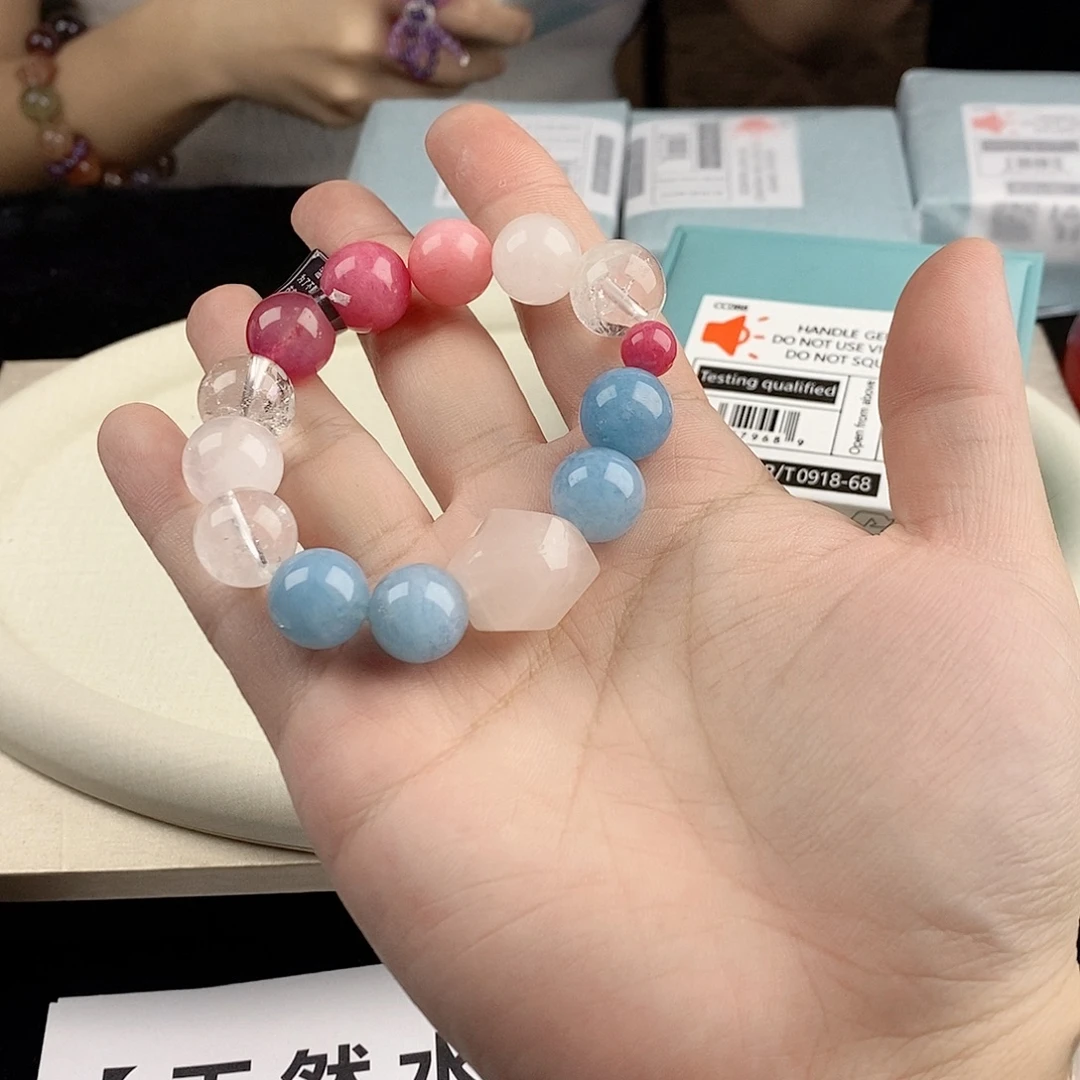 银S925镀金镶嵌手链水晶