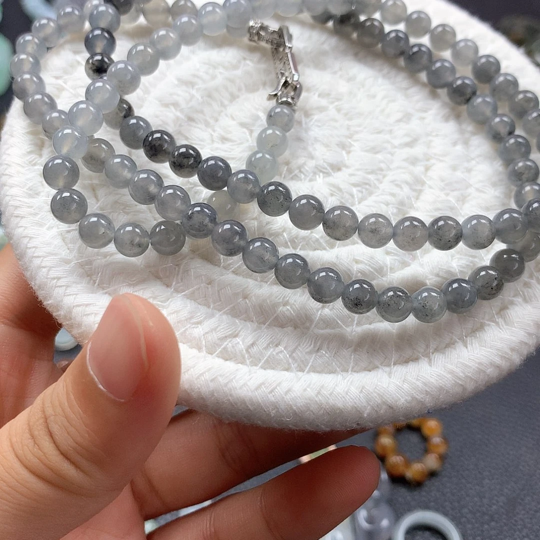 翡翠未镶嵌颈饰珠链