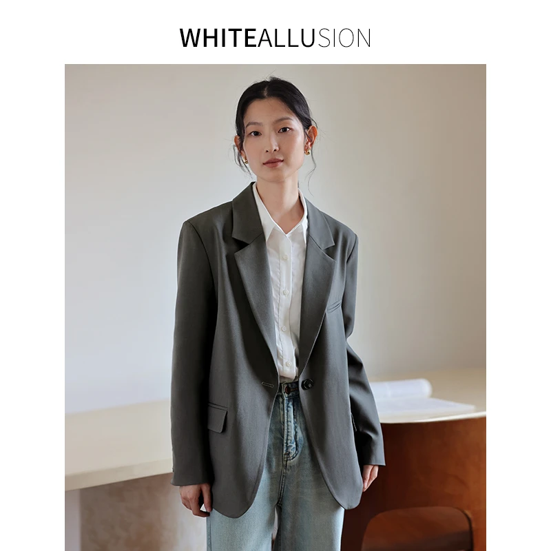 素典【约克郡】韩版小西装春小个子时尚宽松通勤休闲西服1211