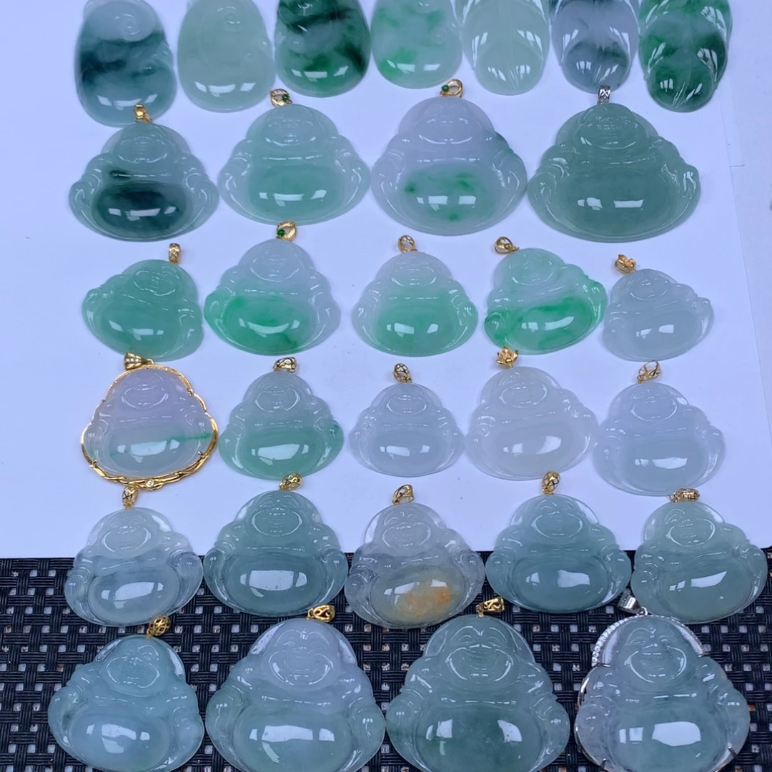 翡翠未镶嵌颈饰天然