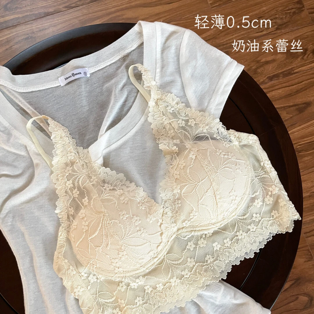 人气单品·龙心穿搭 蕾丝吊带美背心式内衣女薄款无钢圈舒适百搭