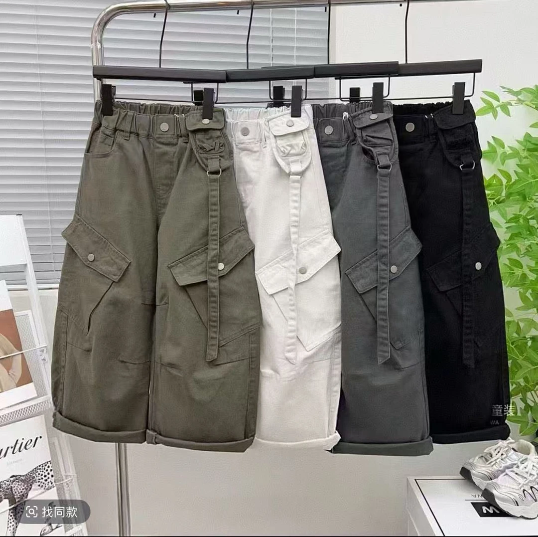 【纯棉】秋季新款儿童纯棉工装裤男女童宽松休闲长裤中大童韩版童装