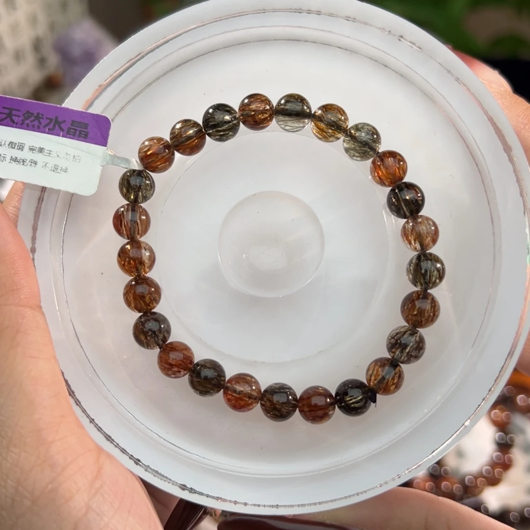 水晶手链未镶嵌黑金超七7