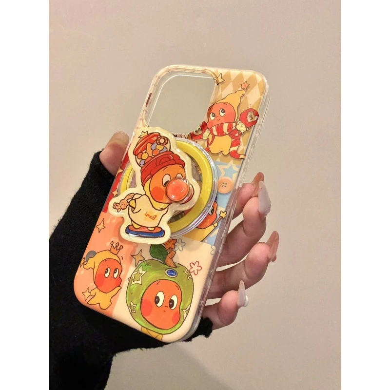 绿苹果头套糖果星星人鼻子转转磁吸iphone16promax苹果15手机壳14