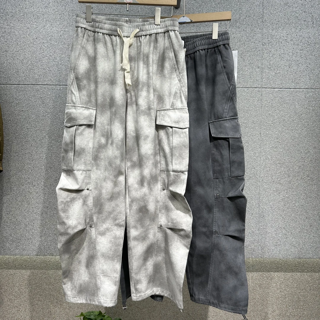 Z2535/B0 2025年春秋款美式高街ins百搭网红时尚抽绳休闲阔腿裤