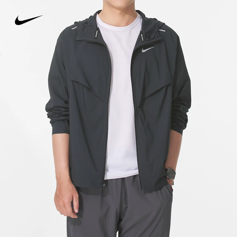 Nike耐克正品外套男装秋季新款跑步训练服时尚运动休闲服连帽夹克