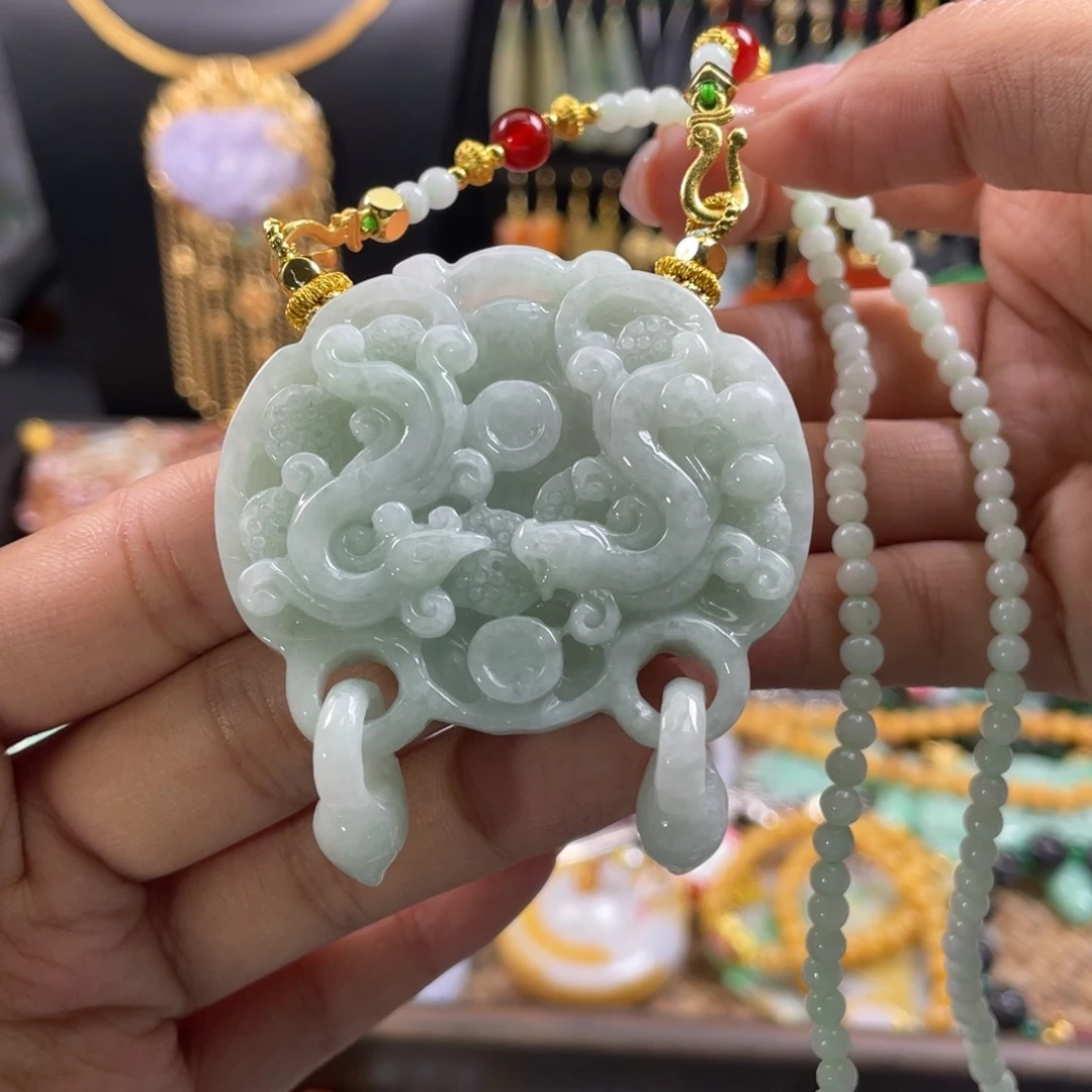 翡翠未镶嵌颈饰代编织