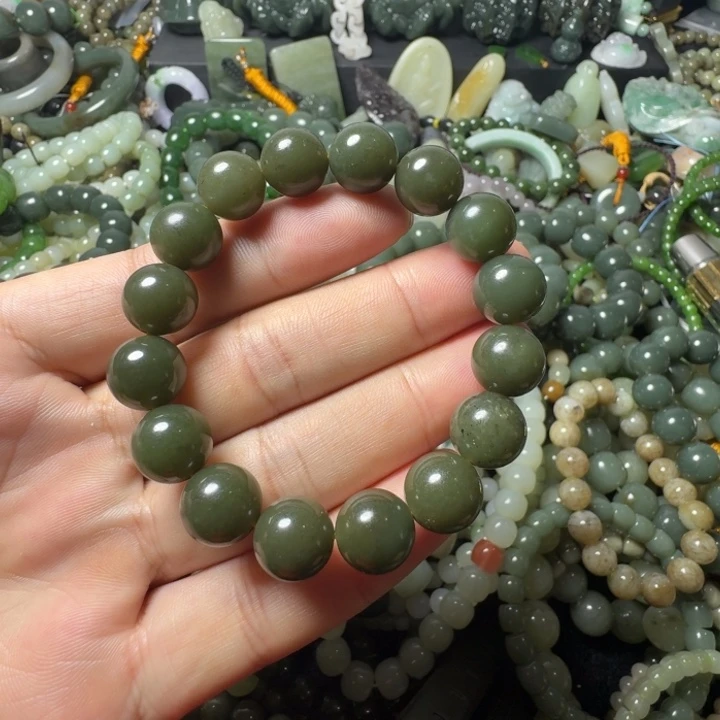 和田玉未镶嵌手链卡12