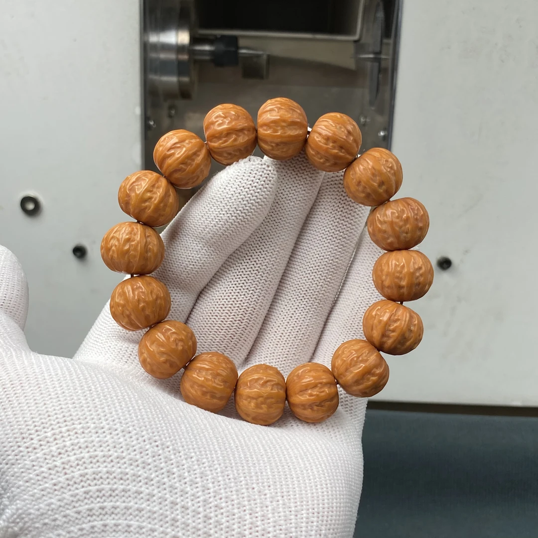 猴头雕刻 大尺寸京八棱手串完全打过低尺寸17mm左右无瑕疵