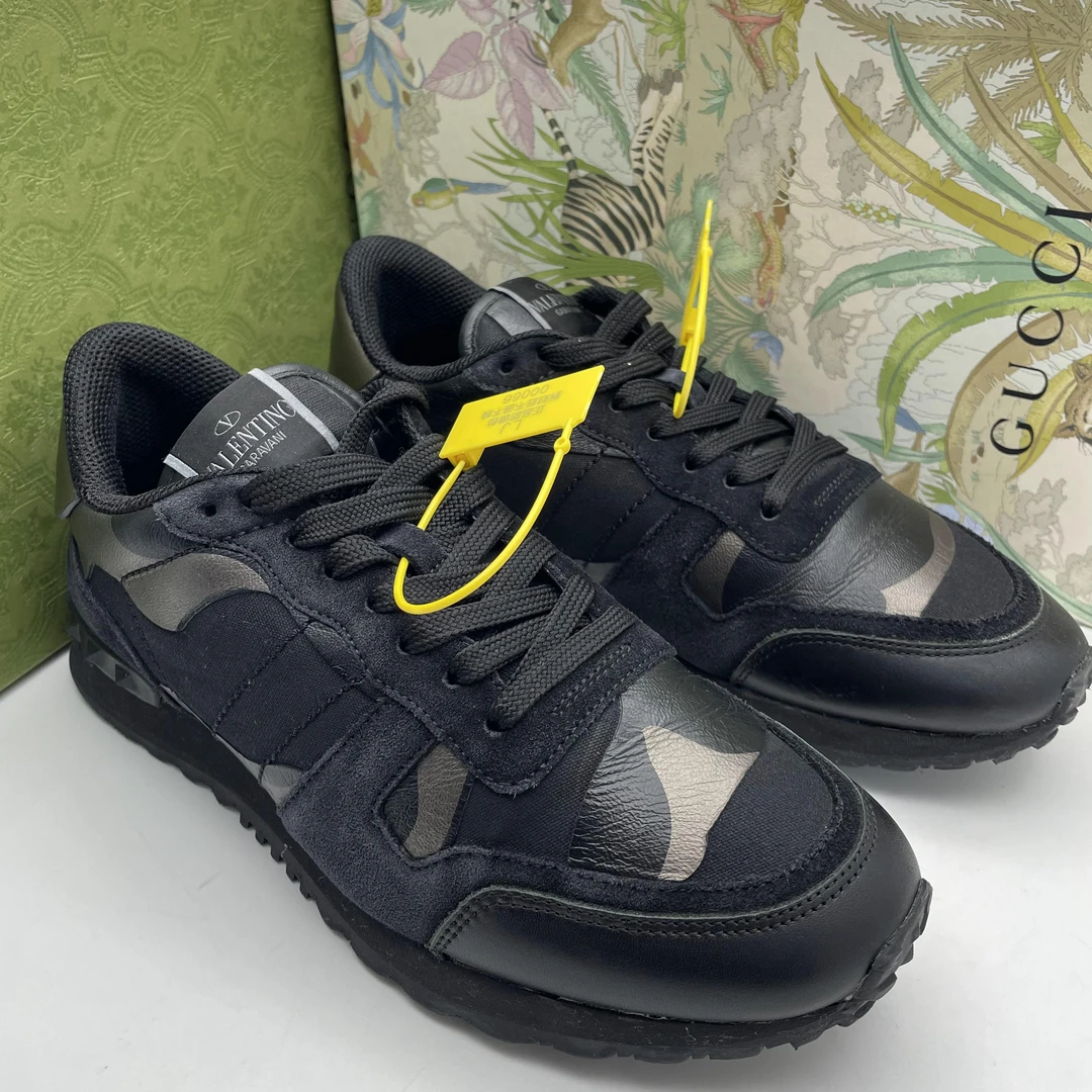 95新 Valentino/华伦天奴 40.5欧码/时尚拼接小低帮运动鞋休闲鞋