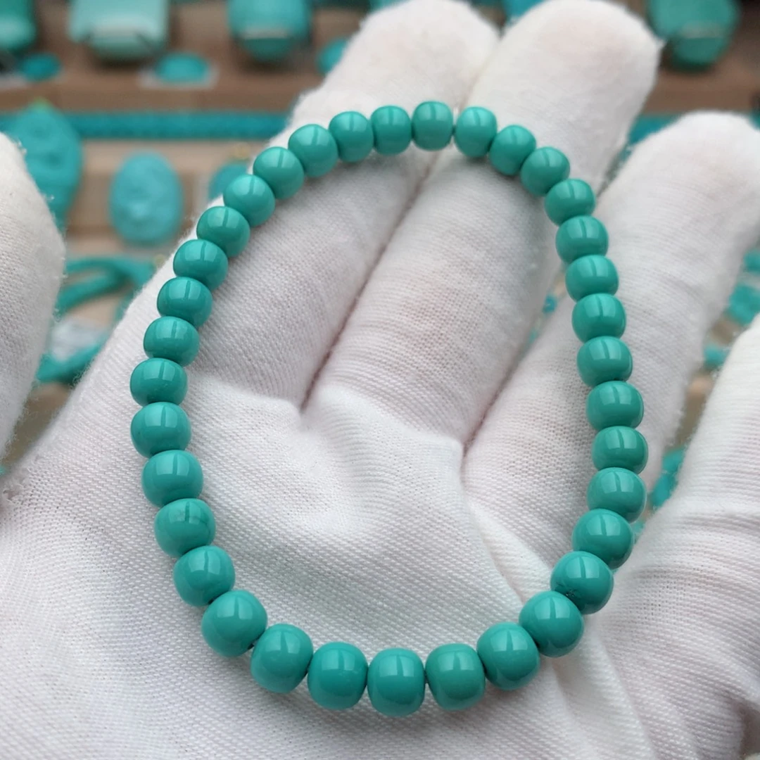 未镶嵌绿松石珠宝奇石5.8mm