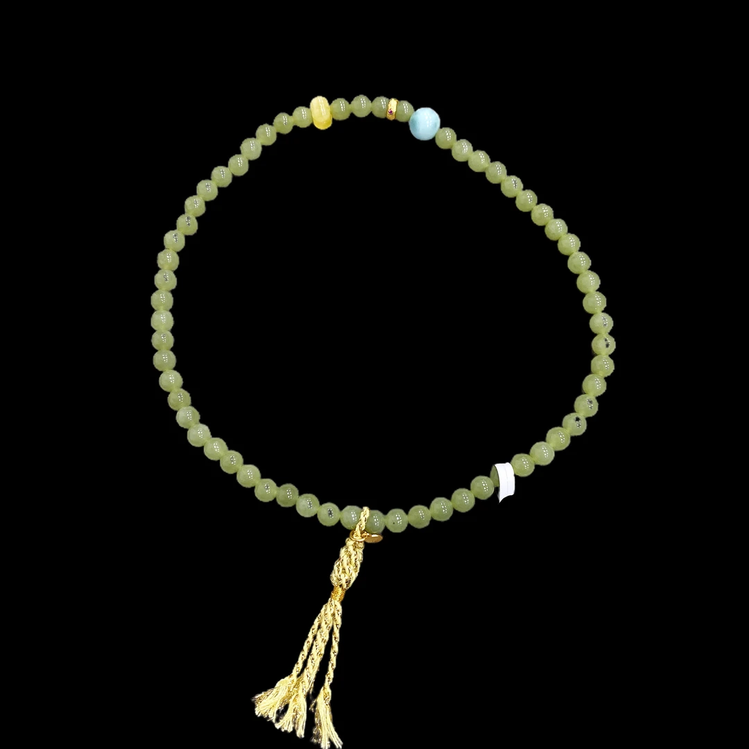 V7949和田玉手串多样性，发一