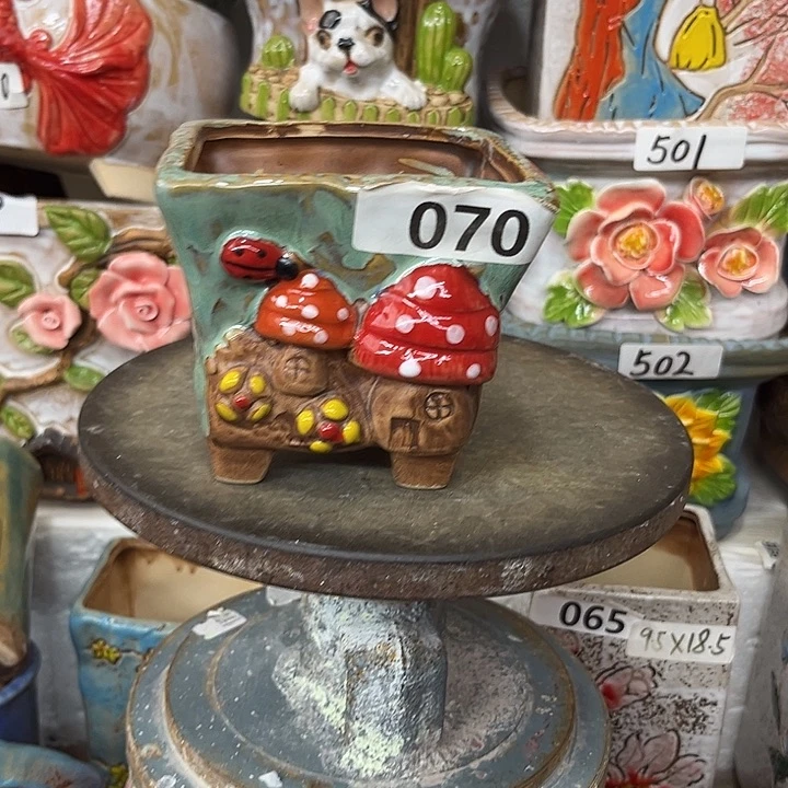 粗陶材质多肉花盆