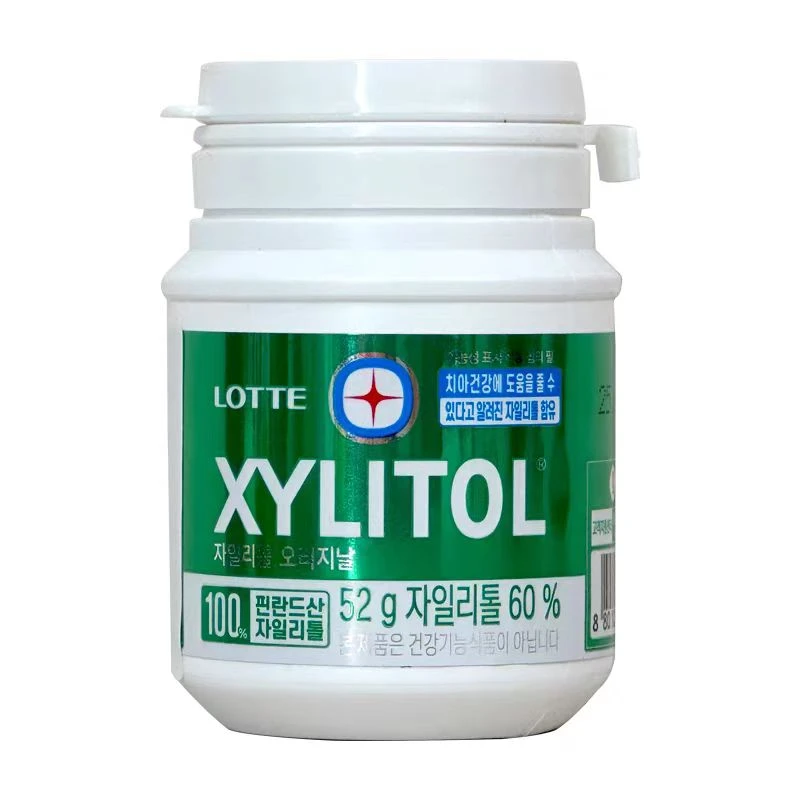 [2瓶装]韩国乐天木糖醇口香糖罐装薄荷味清新口气网红进口零食