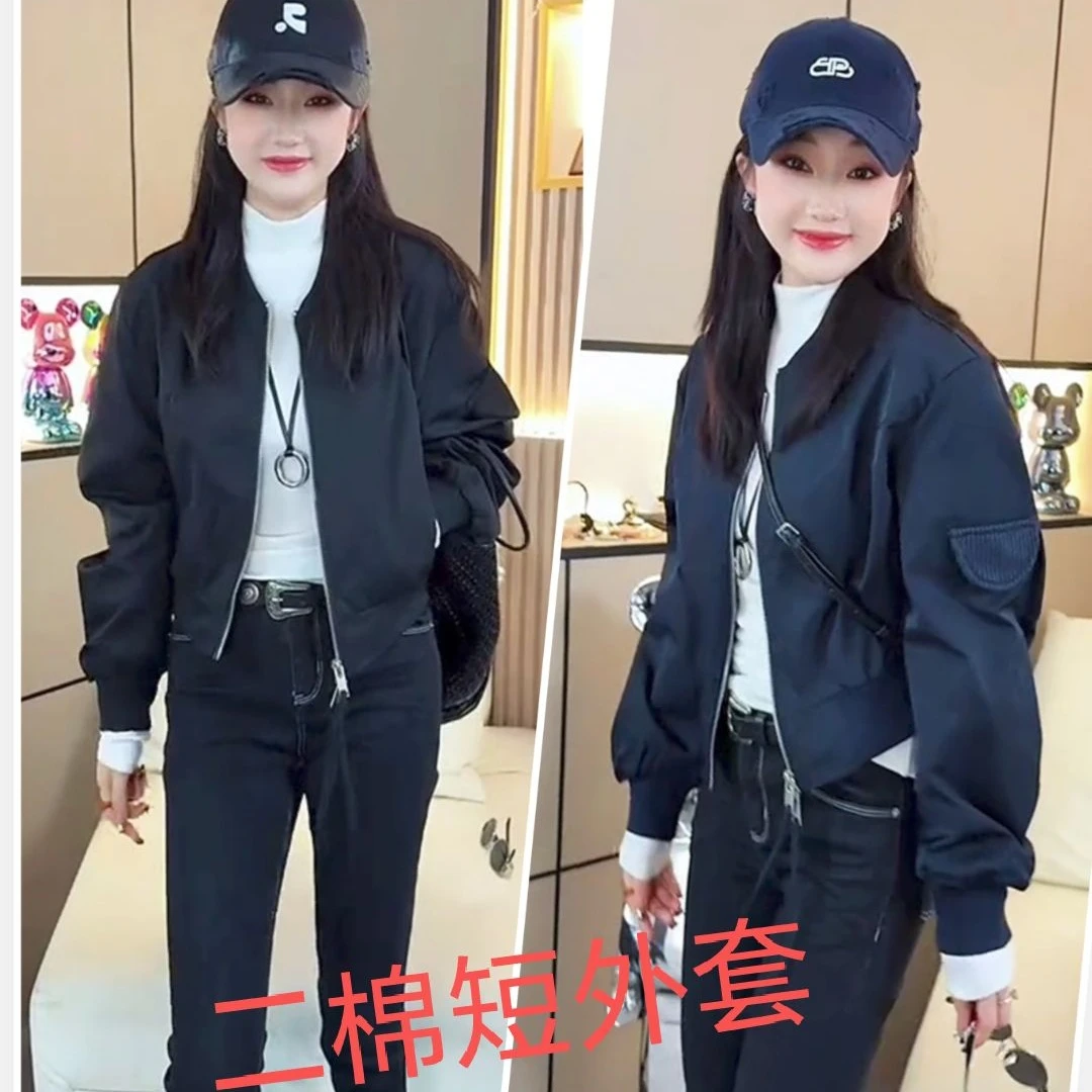 工装二棉短外套欧韩女款上衣保暖夹克外衣女士休闲时尚百搭设计