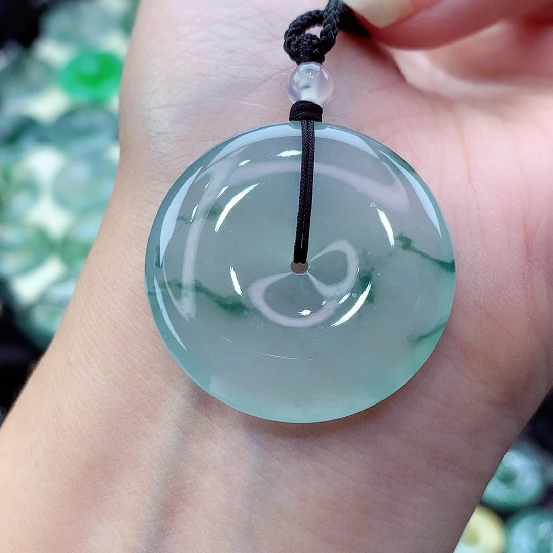 翡翠未镶嵌颈饰编号26尺寸32.2-6.0